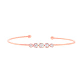0.37ct 14k Rose Gold Diamond Bangle